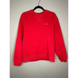 IZOD Men's Medium Red Long Sleeve Cotton Blend Crewneck Fleece Sweater